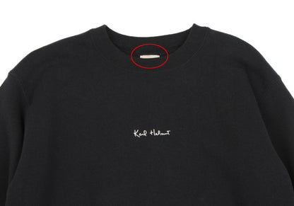 Karl Helmut Cotton Logo Print Sweatshirt Black Size M