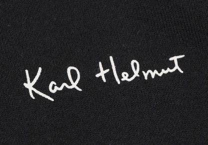 Karl Helmut Cotton Logo Print Sweatshirt Black Size M