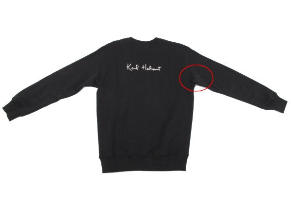 Karl Helmut Cotton Logo Print Sweatshirt Black Size M
