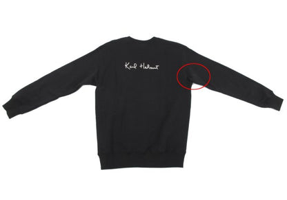 Karl Helmut Cotton Logo Print Sweatshirt Black Size M