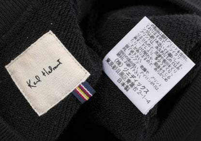 Karl Helmut Cotton Logo Print Sweatshirt Black Size M
