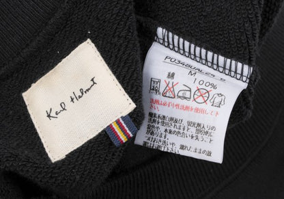 Karl Helmut Cotton Logo Print Sweatshirt Black Size M