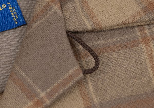 PENDLETON Brown Wool Check Open Collar Sleeve Shirt Size XXS