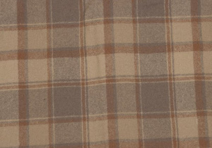 PENDLETON Brown Wool Check Open Collar Sleeve Shirt Size XXS