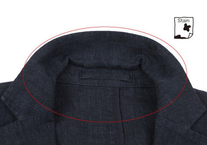 Papas Navy Linen 3-Button Jacket Size M