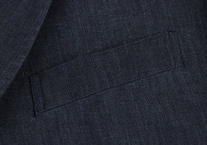 Papas Navy Linen 3-Button Jacket Size M