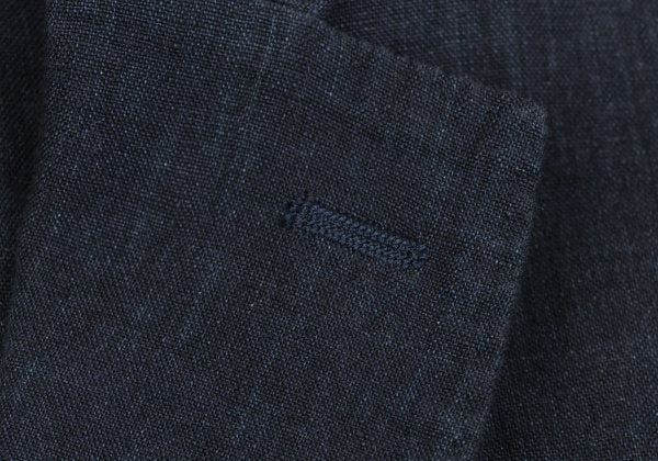 Papas Navy Linen 3-Button Jacket Size M