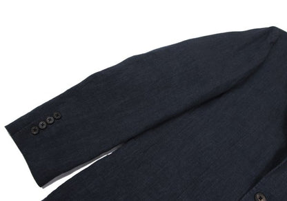 Papas Navy Linen 3-Button Jacket Size M