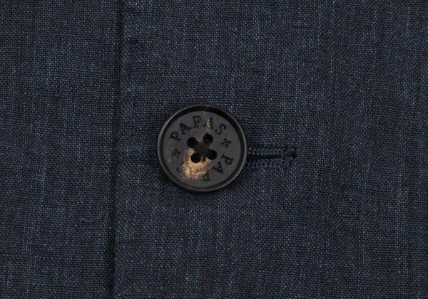 Papas Navy Linen 3-Button Jacket Size M