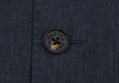 Papas Navy Linen 3-Button Jacket Size M