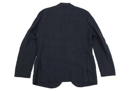 Papas Navy Linen 3-Button Jacket Size M