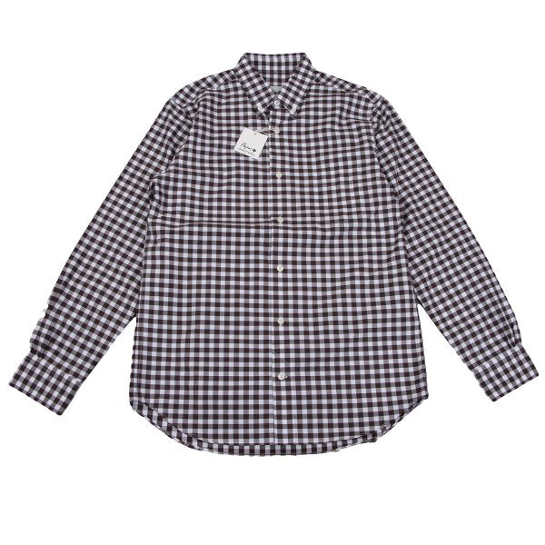 Papas Cotton Gingham Check Long Sleeve Shirt Size M