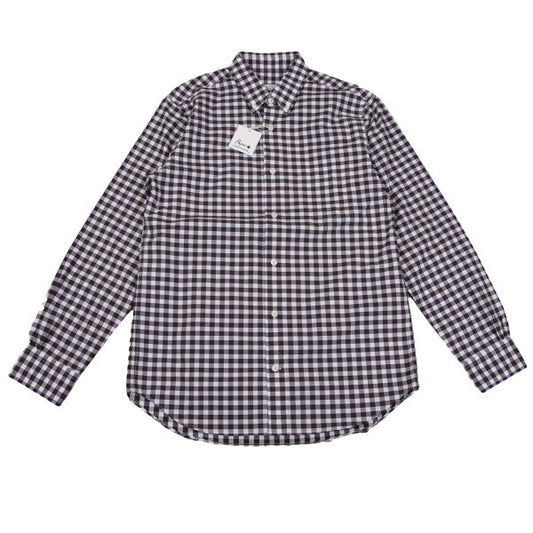Papas Cotton Gingham Check Long Sleeve Shirt Size M