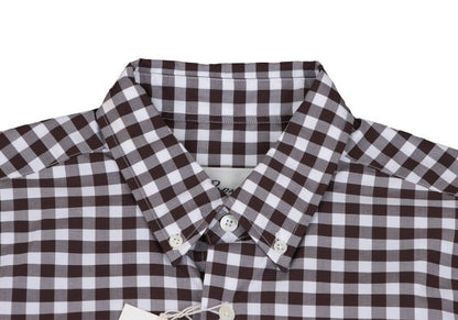 Papas Cotton Gingham Check Long Sleeve Shirt Size M