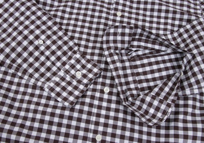 Papas Cotton Gingham Check Long Sleeve Shirt Size M