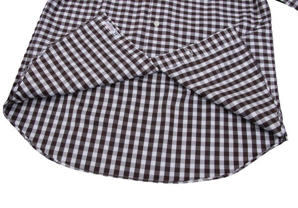 Papas Cotton Gingham Check Long Sleeve Shirt Size M