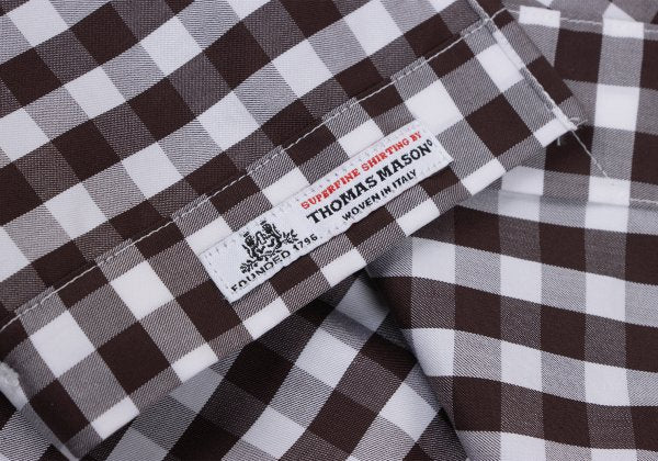 Papas Cotton Gingham Check Long Sleeve Shirt Size M