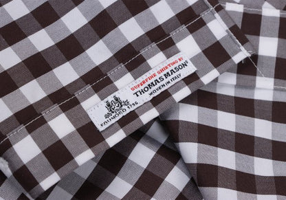 Papas Cotton Gingham Check Long Sleeve Shirt Size M