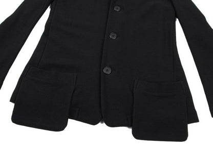 Yohji Yamamoto FEMME Wool Patch Pocket Jacket Black Size 3