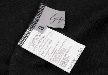 Yohji Yamamoto FEMME Wool Patch Pocket Jacket Black Size 3