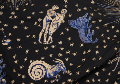 KENZO Cotton Constellation Print Flare Skirt Black Size S