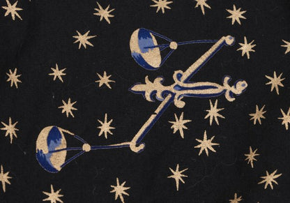 KENZO Cotton Constellation Print Flare Skirt Black Size S