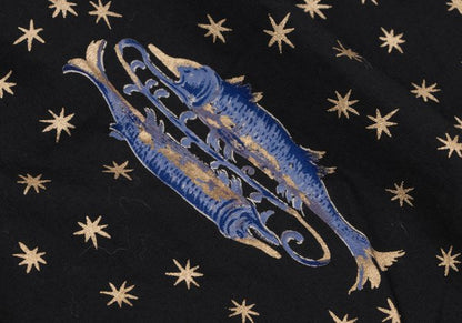 KENZO Cotton Constellation Print Flare Skirt Black Size S