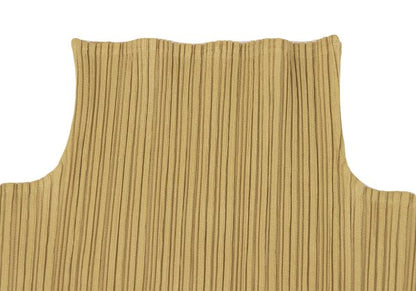 PLEATS PLEASE Pleated High-Neck Top Mustard Size F