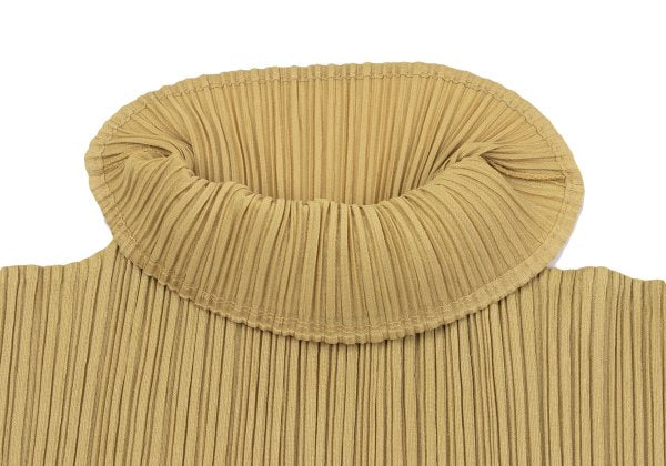 PLEATS PLEASE Pleated High-Neck Top Mustard Size F