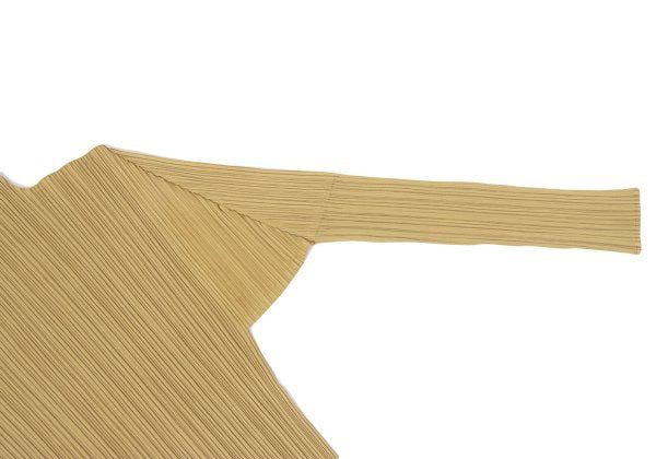 PLEATS PLEASE Pleated High-Neck Top Mustard Size F