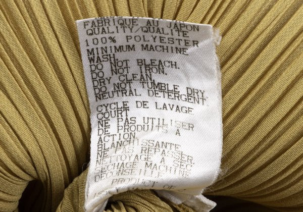 PLEATS PLEASE Pleated High-Neck Top Mustard Size F