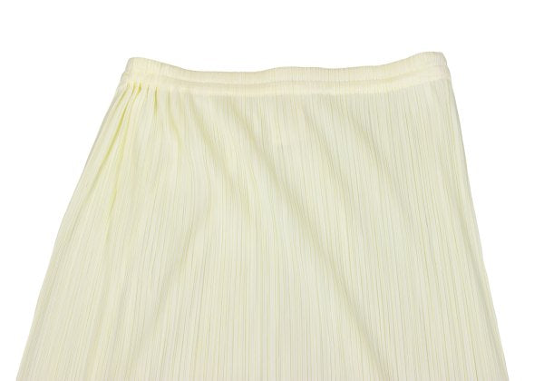 ISSEY MIYAKE Polyester Pleated Long Skirt Ivory Size 4