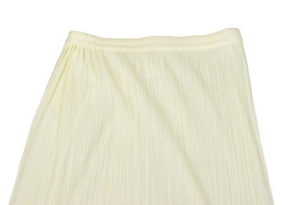 ISSEY MIYAKE Polyester Pleated Long Skirt Ivory Size 4