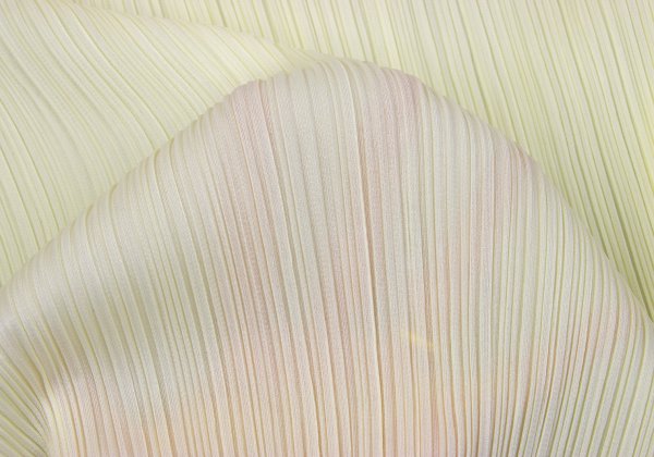 ISSEY MIYAKE Polyester Pleated Long Skirt Ivory Size 4
