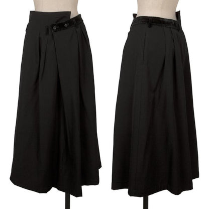 COMME des GARCONS Velour Panel Offset Skirt Black Size M