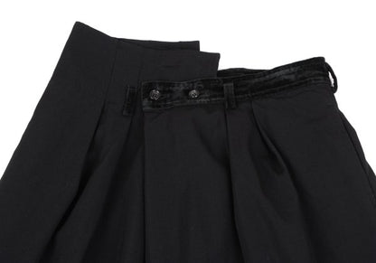 COMME des GARCONS Velour Panel Offset Skirt Black Size M