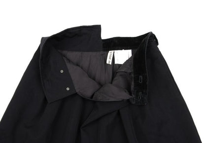 COMME des GARCONS Velour Panel Offset Skirt Black Size M