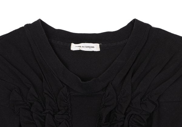 COMME des GARCONS Cotton Frill Patch T-Shirt Black Size M