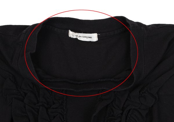 COMME des GARCONS Cotton Frill Patch T-Shirt Black Size M