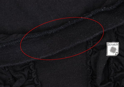 COMME des GARCONS Cotton Frill Patch T-Shirt Black Size M