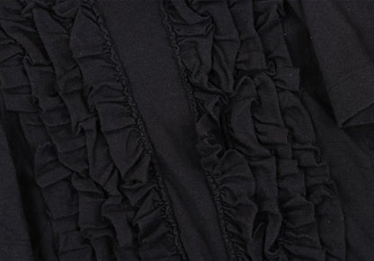 COMME des GARCONS Cotton Frill Patch T-Shirt Black Size M