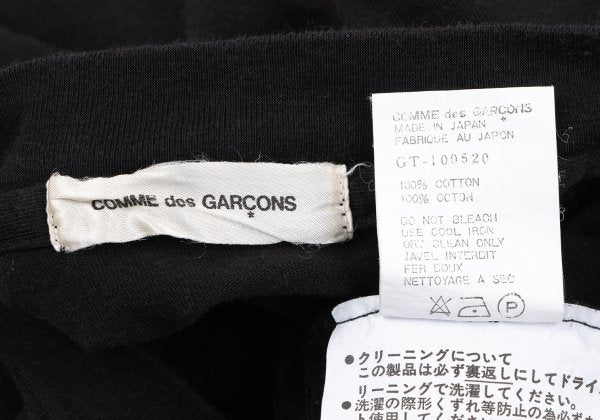 COMME des GARCONS Cotton Frill Patch T-Shirt Black Size M