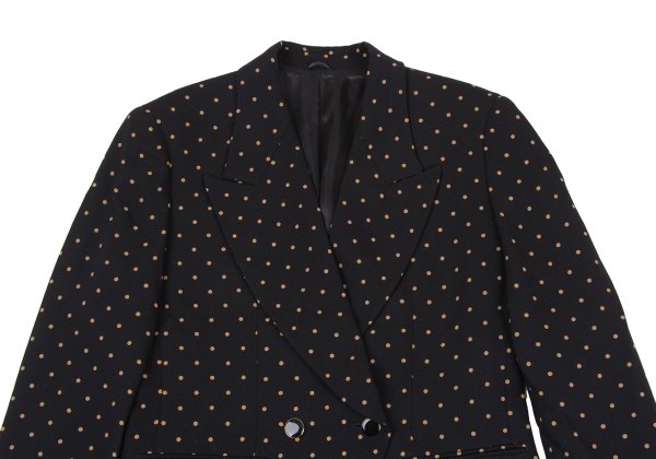 KENZO Dot Print Wool Cutaway Jacket Black Size M