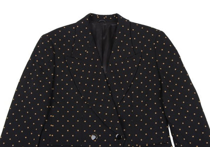 KENZO Dot Print Wool Cutaway Jacket Black Size M