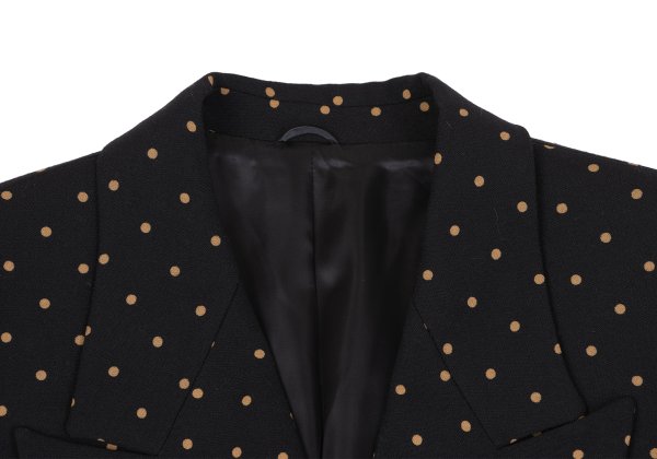 KENZO Dot Print Wool Cutaway Jacket Black Size M