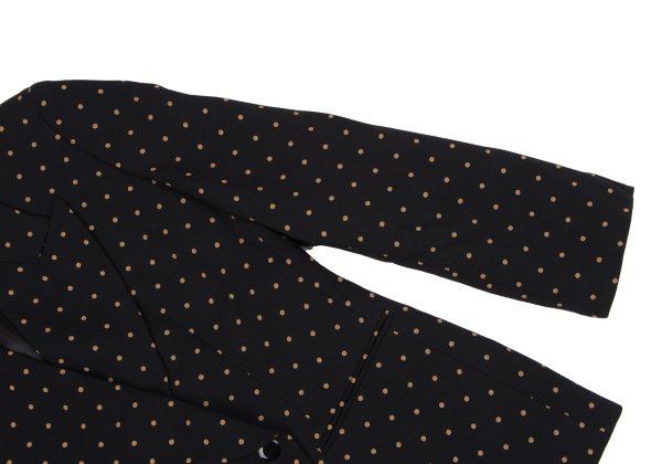 KENZO Dot Print Wool Cutaway Jacket Black Size M