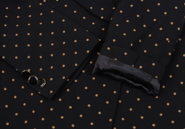 KENZO Dot Print Wool Cutaway Jacket Black Size M
