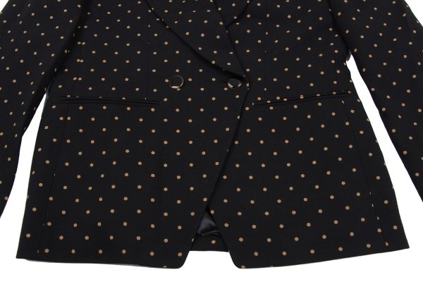 KENZO Dot Print Wool Cutaway Jacket Black Size M
