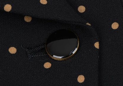 KENZO Dot Print Wool Cutaway Jacket Black Size M