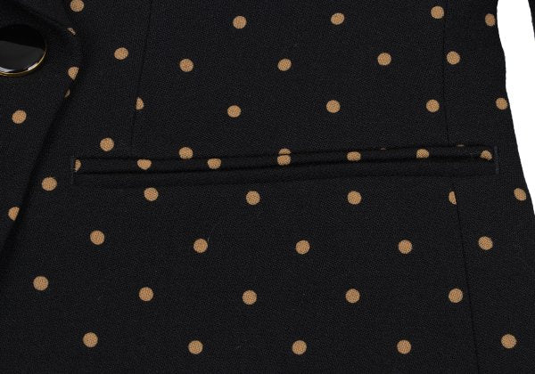 KENZO Dot Print Wool Cutaway Jacket Black Size M